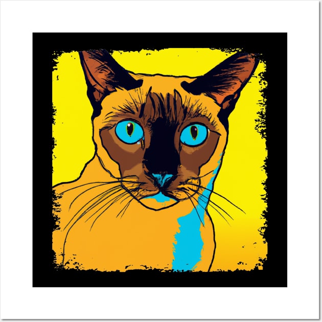 Tonkinese Pop Art - Cat Lover Gift Wall Art by PawPopArt